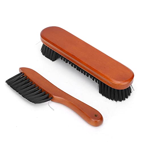 Yinhing 2 Pcs Pool Billiard Snooker Table Brush Set Premium PVC Wooden Handle Effective Rail and Felt Tool for Billiard Tables
