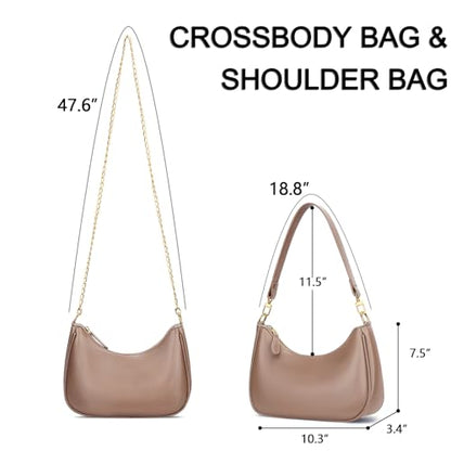 KKXIU Shoulder Bag for Women Cute Hobo Purses and Handbags Retro Clutch Underarm Purse | Cute - color: Khaki2