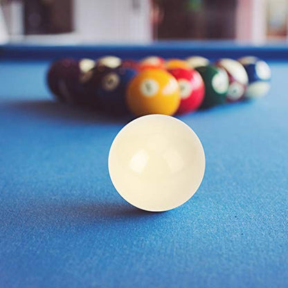 Cue Ball 2pcs White Billiard Balls Professional Pool Balls Smooth 2.25Inches for Pool Table Game Rooms Sports Match