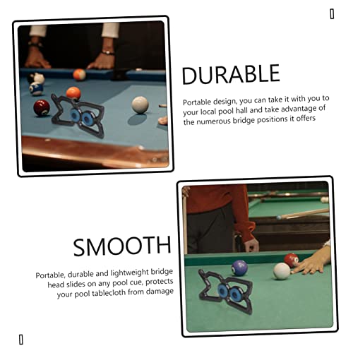 LIOOBO Portable Pool Cue Holder Rack with Bridge Head for Nine Ball Snooker Billiards Stable and Pole Rack for Accurate Shots Professional Portable Design for Easy Transport