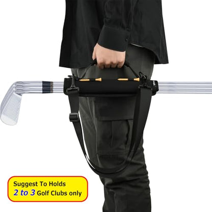 Cosmos Mini Golf Club Bag Portable Golf Club Carrier Sling Strap & Holder Sleeve for Course Training Practice Driving Range Carrier Gift Accessories for Men Women Golfer
