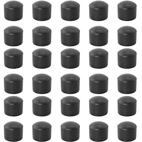 Foosball End Cap 30PCS 15.8mm Black Foosball Table Rod Safety Rubber End Caps Flexible Pipe Post Rubber Cover Tip Protectors