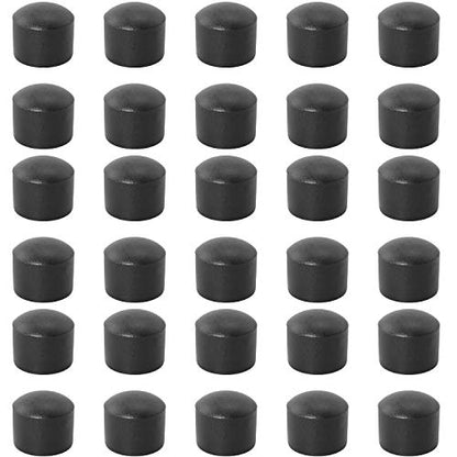 Foosball End Cap 30PCS 15.8mm Black Foosball Table Rod Safety Rubber End Caps Flexible Pipe Post Rubber Cover Tip Protectors