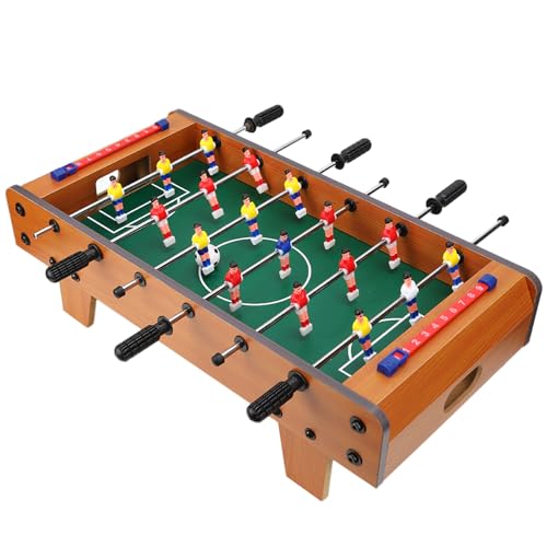 Focket Foosball Table, 50x25x15.5cm Compact Portable Wood Mini Foosball Table, Top Soccer Game with Complete Set for Kids Adults Home Game Room
