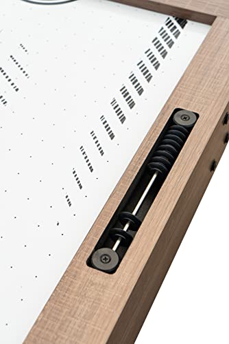 Hathaway Fullerton 48-in Air Hockey Table for Adults – Driftwood Finish with Slide Scorers, Pucks, and Strikers – Indoor Game Room Table for Family Fun