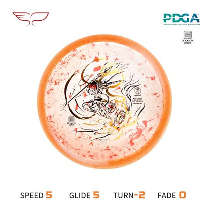 Yikun Disc Golf| Pro Worlds 2025 Limited Edition | | Fairway-Distance Hybrid Disc | Max 100m+ Flights for All Skill Levels | Late-Turn Glide & Reliable Fade | PDGA Approved 170-176g - color: orange