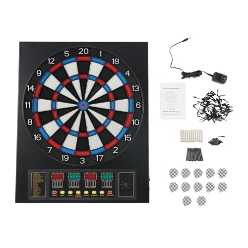 Electronic Dartboard, Electric Dart Boards for Adults with LED Display, Electronic Scoreboard, 12 Darts Soft Tip Digital Dart Board with Voice Announcer, Up to 16 Players
