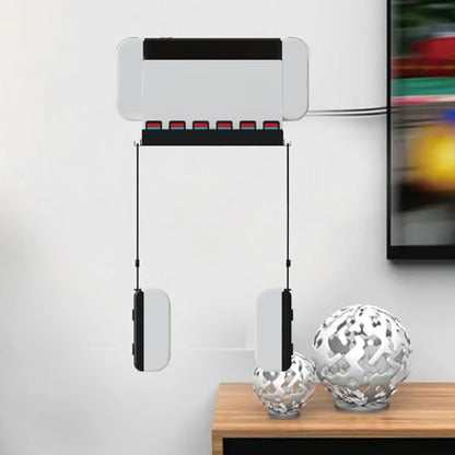 Strong Dock Organizers Wall Mount Including 12 Card Capacity & Not Slip Defense Gaming Storage For Console Powder Coated Console Wall Mount