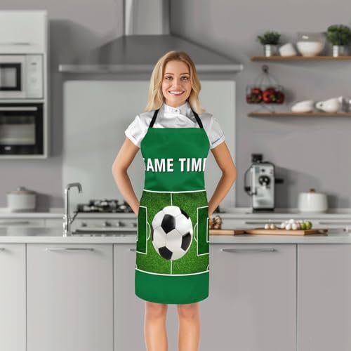 Manfei Baseball Kids Kitchen Apron - color: Green