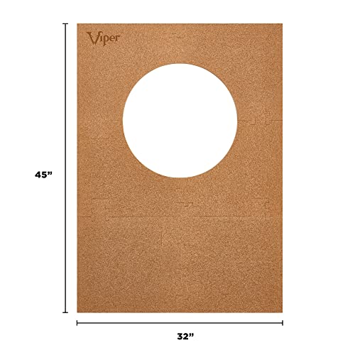 Viper Wall Defender III Cork Dartboard Surround, Reversible Cork Dart Board Wall Protector for 17.75 and 18 Inch Sisal Bristle Dartboards, 8.2 Sq Ft, Tan