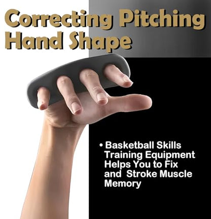 Basketball Shooting Trainer - Adjustable Hand Placement Corrector Eliminate Off-Hand Interference with Bonus 5.3" Shooting Aid - Basketball Training Equipment Accessories - size: Small-Medium