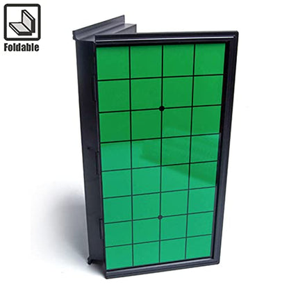 Reversi (Othello) Board Game Set-9.8”, Magnetic Folding Classic Strategy Travel Game for Kids and Adults