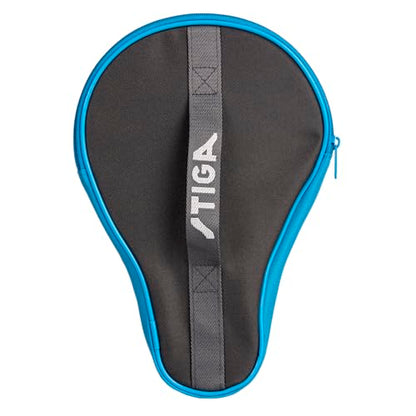 STIGA Ping Pong Paddle Cover – Padded Table Tennis Racket Case with Heavy-Duty Vinyl Construction, Zipper Closure, Reinforced Edge Protection for Travel and Storage - color: Black