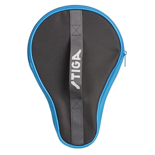 STIGA Ping Pong Paddle Cover – Padded Table Tennis Racket Case with Heavy-Duty Vinyl Construction, Zipper Closure, Reinforced Edge Protection for Travel and Storage - color: Black