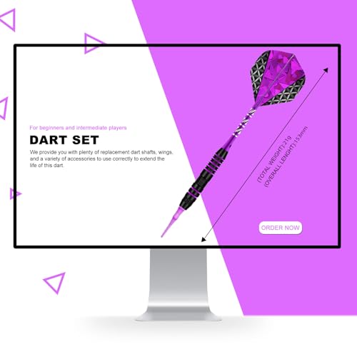 Soft Tip Darts Set - Darts Plastic Tip Sets,3 Aluminum Shaft Professional Darts Plastic Tip Sets 2BA Replacement Tips Professional Soft Darts,Plastic Darts for Electronic Dart Board