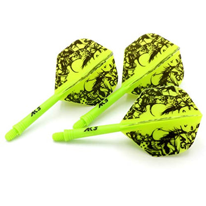 CUESOUL ROST Integrated Dart Shaft and Dart Flight Standard/Slim/Diamond/Big Wing/Tear/Diamond - color: 28mm-Standard Shape-Green Beauty