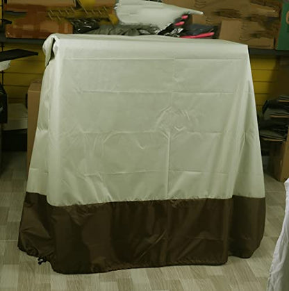 J&C Table Tennis Cover 420D Ping Pong Table Cover Black Full UV Protected Table Tennis Cover Outdoor Waterproof Heavy Duty Ping Pong Table Outdoor Waterproof - color: 210D-beige