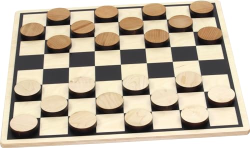 Large Checker Set with Maple & Cherry Checkers - Made in USA