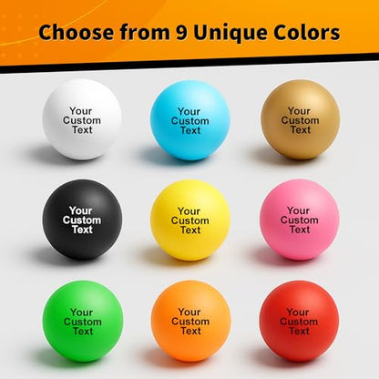 Uberpong Personalized Ping Pong Balls, Custom Text or Message, Party Gifts - color: Black, size: Pack of 50