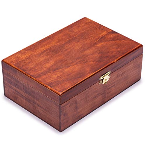 Husaria Staunton Tournament No. 6 Chessmen with 2 Extra Queens and Wooden Box, 3.9-inch Kings - color: Tan