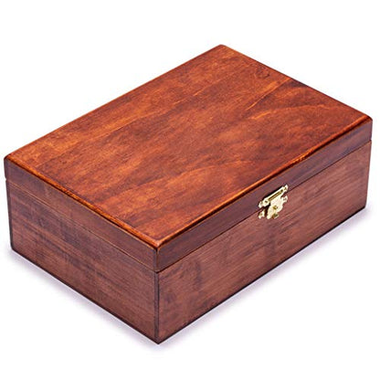 Husaria Staunton Tournament No. 6 Chessmen with 2 Extra Queens and Wooden Box, 3.9-inch Kings - color: Tan