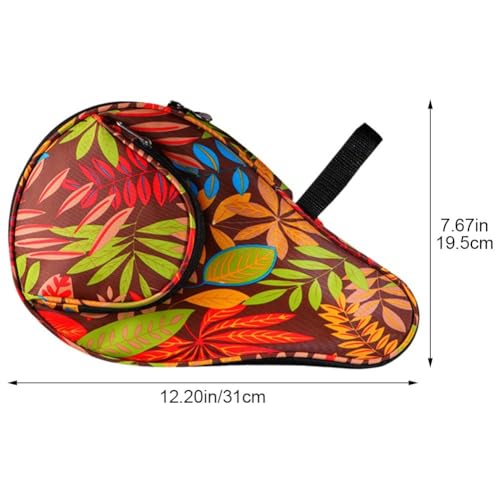 Table Tennis Paddle Bag Paddles Case Cover Waterproof Pong Racket Bat Storage Case Holder with Pong Ball Storage Pocket Organizer