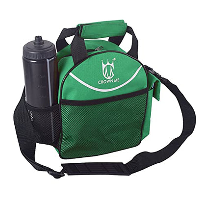 CROWN ME Disc Golf Set with 6 Discs and Mini Disc and Starter Disc Golf Bag - color: Green