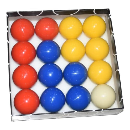 Billiard Balls Pool Table Ball Set - size: 2-1/4 Inch Red Yellow Blue