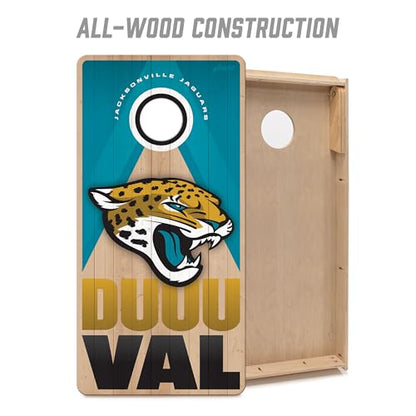 YouTheFan NFL 2' x 4' Slogan Series Professional Wood Cornhole Game - color: Jacksonville Jaguars