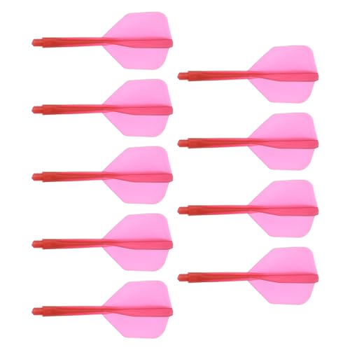 M METERXITY Integrated Dart Shaft and Flights-One Piece Dart Accessories Durable Anti-Fall Apply to Soft Tip Darts and Steel Tip Dart - color: Red