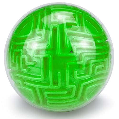 YongnKids Amaze 3D Memory Sequential Maze Ball Puzzle Toy Gifts for Kids Adults - Challenges Game Lover Tiny Balls Brain Teasers Game (Green) - color: Green