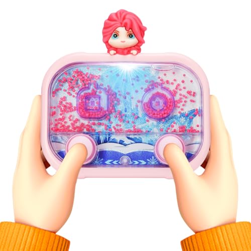 Handheld Water Game with Light – Water Ball Target Toy for Kids Ages 3+, Retro Fidget, Screen-Free Car Travel Game, Road Trip, Airplane, Portable Autism Gift - color: Frozen