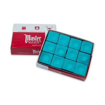 Master Billiard/Pool Cue Chalk Box, 12 Cubes - color: Green