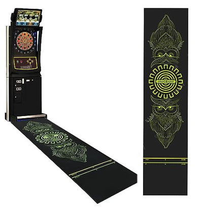 OVARIA Rubber Dart Mat - Professional Dart Floor Carpet, 116 X 27.5in 3 Distance with Throwing Lines, Non-Slip Design for Home Pub Club