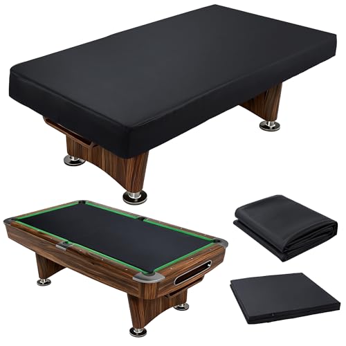 BALAPET Heavy Duty Leatherette Pool Table Cover and Insert Mat Set, Waterproof & Tearproof Indoor & Outdoor Billiard Table Cover, Foldable Foam Pool Table Insert for Table Conversion Topper - size: 88.5*43.5*1.6"