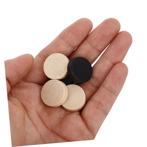 60pcs Wooden Checkers Set – Storage Pouch for Kids Adults for Board Game Replacement Mini Checkers Game for Family Fun