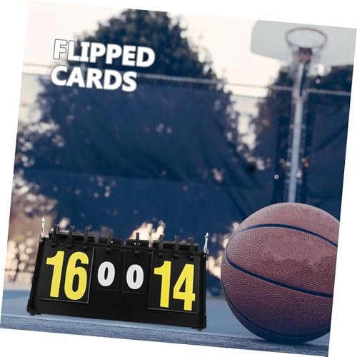 Beaupretty Portable Basketball Volleyball Scoreboard Flip Scorekeeper Tabletop Scoreboard for Sports Games and Competition Use