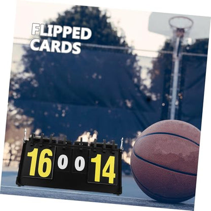Beaupretty Portable Basketball Volleyball Scoreboard Flip Scorekeeper Tabletop Scoreboard for Sports Games and Competition Use