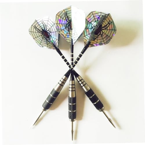 3pcs Professional Needle Tipped Darts Spider Pattern Aluminum Shafts and Flights for Sports Events and Recreational Play