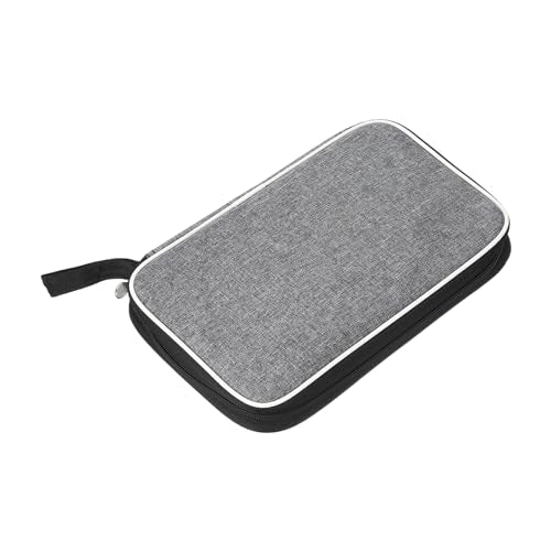 M METERXITY Ping Pong Paddle Cover - Table Tennis Racket Case Bag Apply to Storage Organize (10.6 x 7 -Inch, Grey)