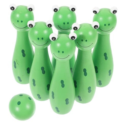 BESPORTBLE 1Set Bowling Set Interactive Frog Bowling Kit for Durable Bowling Balls for Desktop for Social Interaction and Coordination Skills
