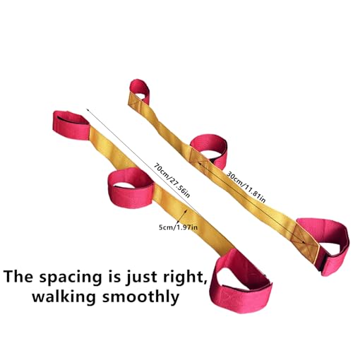 Cooperative Band Walker 3/5/6-Legged Race Band Set Game Teamwork Training,Team Building, Outdoor Party Group Game for Teenagers Adult, Cooperative Team Race for Birthday Party, Relay Race (6-Legged)