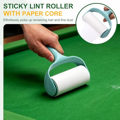PATIKIL Pool Table Cleaning Brush, Billiard Felt Cleaner Accessory Wooden Pool Brush, Cleaning Cloth, Sticky Lint Roller - color: Black
