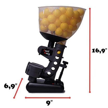 Furlihong 692BH Baseball Pitching Machine, Use Ping Pong Size Training Balls for Visual Acuity and Hitting Accuracy Improvement, Powered by Batteries or AC Power, Includes 60 pcs Balls