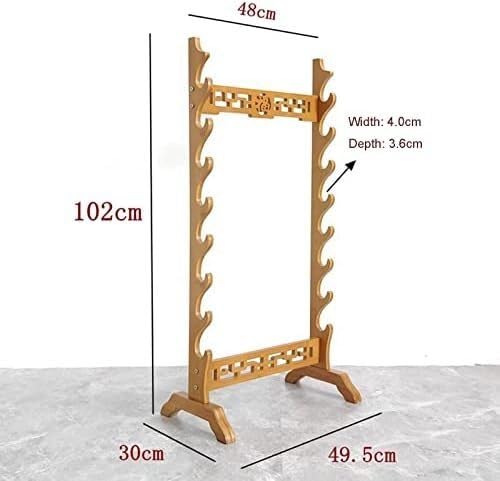 Portable Billiard Cue Rack Pool Table Accessory Organiser Wooden Pool Cue Holder - Freestanding Pool Ball Floor Stand For Game Room Clubs Hardwood Wall Mounted Pool Cue Holder(8) - size: 8