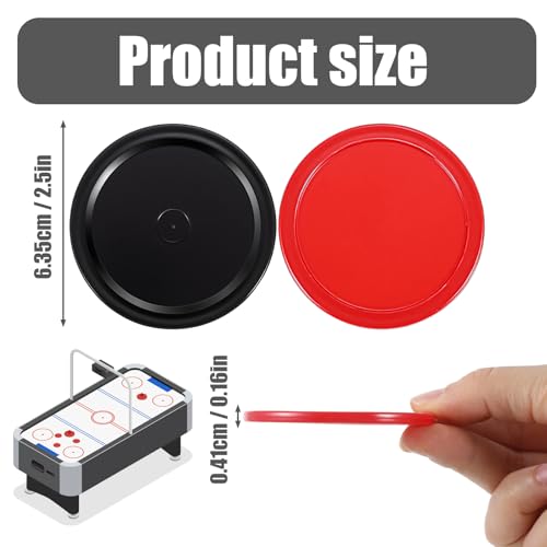 10Pcs Air Hockey Pucks, 2.5 Inch Small Plastic Hockey Pucks Replacement Accessories for Fun and Entertainment