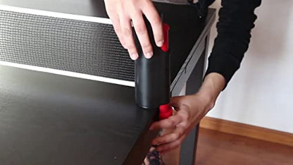 Portable Table Tennis Set with Retractable Net – Includes 2 Rackets, 3 Balls, Clip-On Net for Any Table – Compact, Lightweight, and Easy Setup – Perfect for Outdoor Fun, BBQs, and Family Games