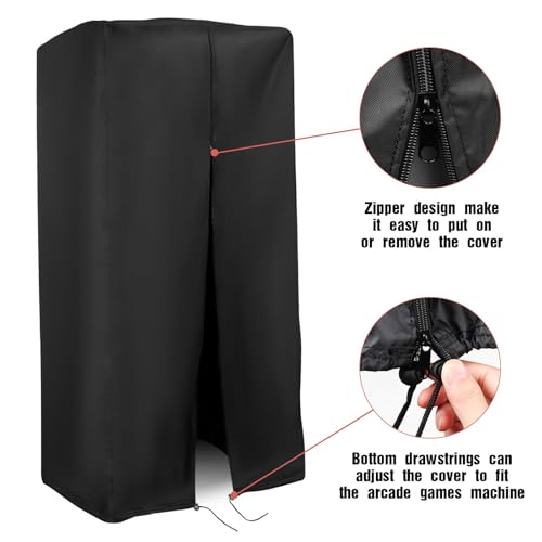Arcade Machine Cover, Heavy Duty Protective Video Game Cover for Half Size Arcade Game Machines, Waterproof & Dustproof 4FT Electronic Dust Covers,20"L x 24"W x 46"H - size: 20"L x 24"W x 46"H