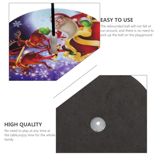BESPORTBLE Elastic Shaft Table Tennis Trainer for Home Indoor Outdoor Use Stainless Steel Base with Pong Balls Portable Pong Practice Device for Family Training