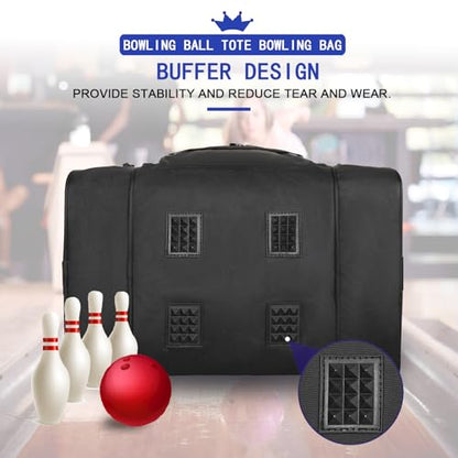 Goloni 1 Ball Bowling Bag for Men, Durable Bowling Tote with Padded Holder & Ventilated Shoe Compartment (Fits Size 14) - color: Black